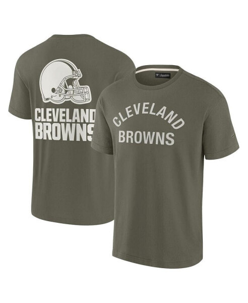 Men's and Women's Olive Cleveland Browns Elements Super Soft Short Sleeve T-Shirt