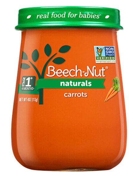 Детское пюре Beech-Nut 10 шт, от 4 месяцев и старше, морковное