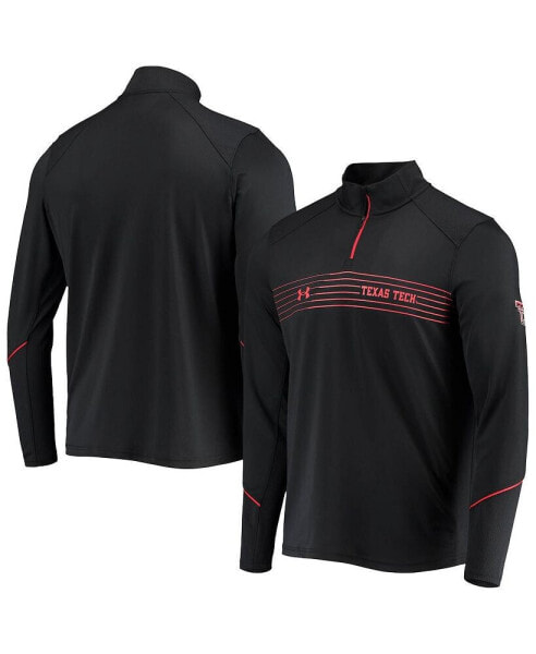 Men's Black Texas Tech Red Raiders Sideline Performance Lightweight Quarter-Zip Jacket