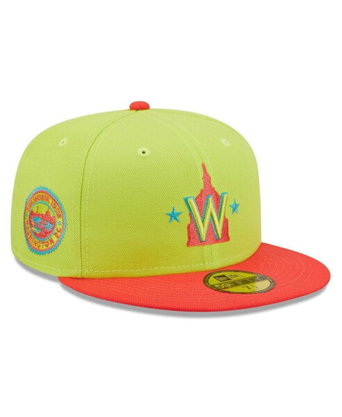 Men's Green and Red Washington Nationals 2008 Inaugural Season Cyber Highlighter 59FIFTY Fitted Hat