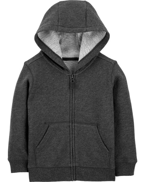 Toddler Marled Zip-Up French Terry Hoodie 3T