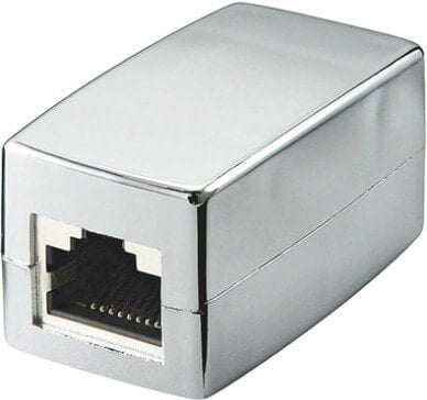 Goobay RJ45 Modular Coupler - CAT 6 - RJ-45 - Silver - Female - Straight - Nickel - Zinc - Cat6