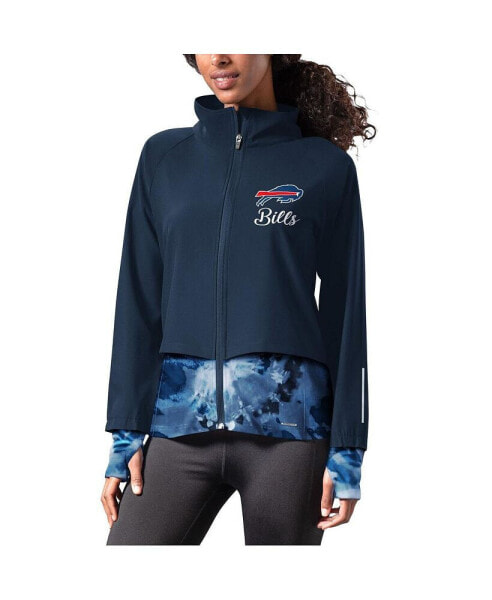Women's Navy Buffalo Bills Grace Raglan Full-Zip Running Jacket