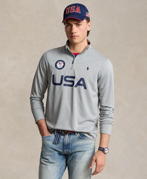 Men's Team USA Micro-Dot Mesh Quarter-Zip