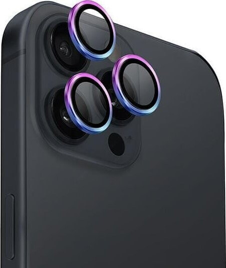 Uniq UNIQ Optix Aluminium Camera Lens Protector iPhone 16 Pro 6.3" / 16 Pro Max 6.9" iridescent szkło na obiektyw aparatu z aplikatorem