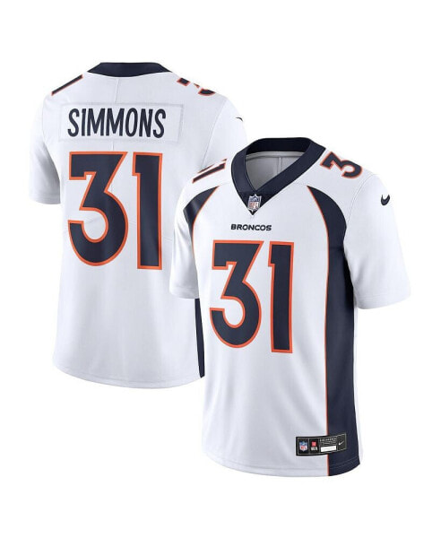 Men's Justin Simmons White Denver Broncos Vapor Untouchable Limited Jersey