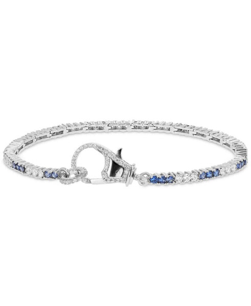 Cubic Zirconia Link Bracelet in Sterling Silver