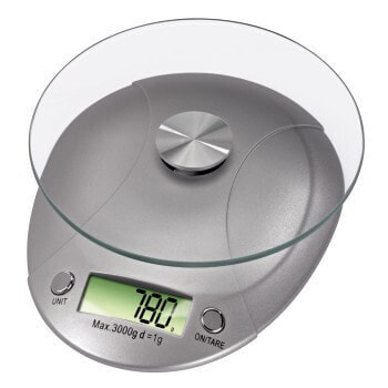 Кухонные весы Xavax Electronic kitchen scale - 5 kg Silver Buttons LCD CR2032