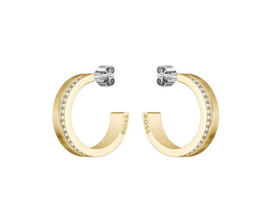 Decent gold plated hoop earrings 1580522