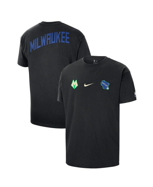 Men's Black Milwaukee Bucks 2023/24 City Edition Courtside Max90 T-shirt