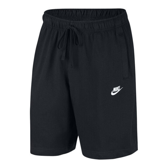 Мужские шорты спортивные черные для бега Nike Sportswear Club Fleece