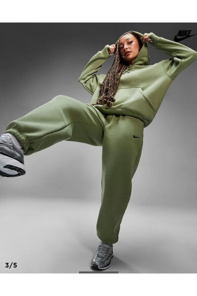 Sportswear Phoenix Fleece Yüksek Belli Bol Kesimli Kadın Eşofman Altı