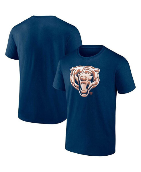 Men's Navy Chicago Bears Chrome Dimension T-shirt