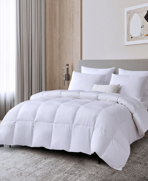 Premium Hypoallergenic White Down Lyocell Cotton Blend Comforter, King