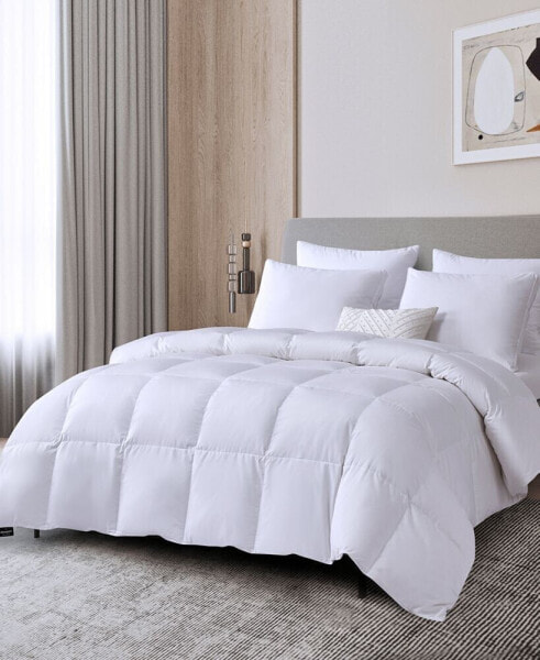 Premium Hypoallergenic White Down Lyocell Cotton Blend Comforter, Full/Queen