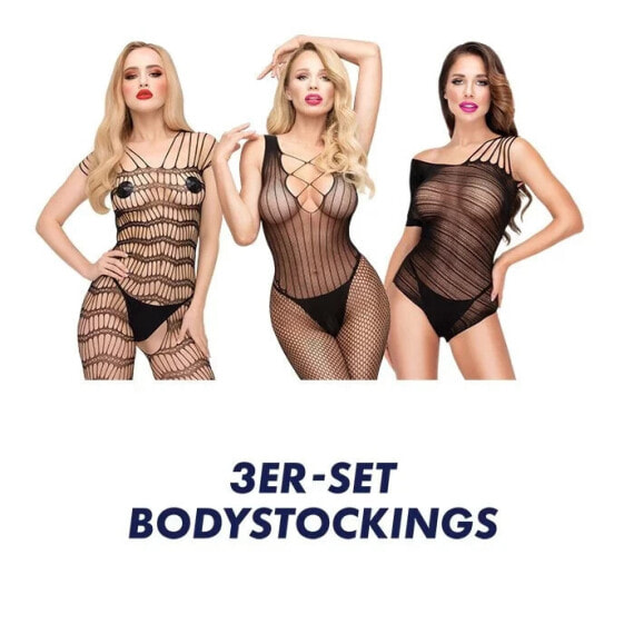 Verführerische Body­stockings, 3 Stück