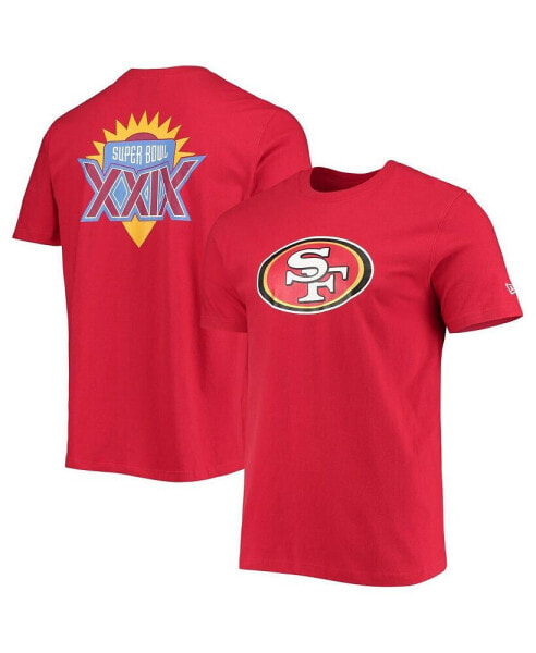Men's Scarlet San Francisco 49ers Patch Up Collection Super Bowl XXIX T-shirt
