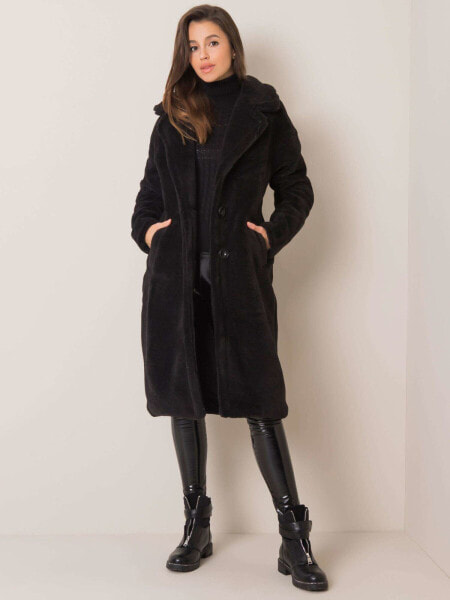 Длинное черное пальто Factory Price