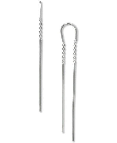Bar & Chain Threader Earrings in Sterling Silver, Created for Macy's