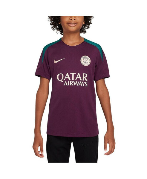 Big Boy's and Girl's Burgundy Paris Saint-Germain 2024/25 Strike Training Performance Top