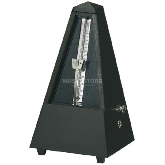 Wittner M 816 M Metronome with Bell Wood Body, Pyramid Form, Black