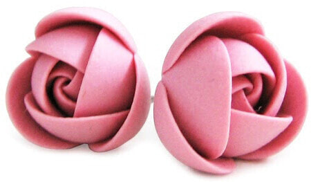 Antique rose earrings puzetky smaller flowers