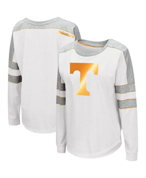 Women's White Tennessee Volunteers Trey Dolman Long Sleeve T-shirt