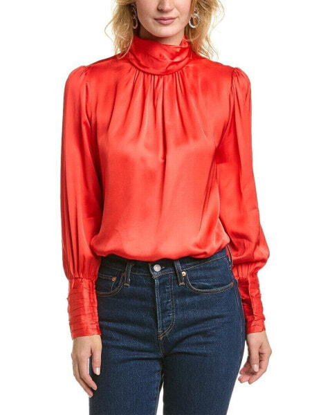Блуза из денима "FATE" красная для женщин S