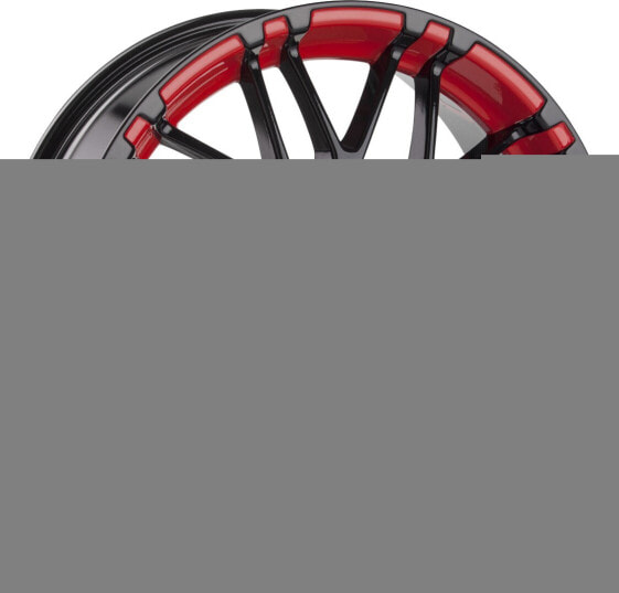 Колесный диск литой Oxigin 14 Oxrock black foil tomato red 11x20 ET50 - LK5/108 ML72.6