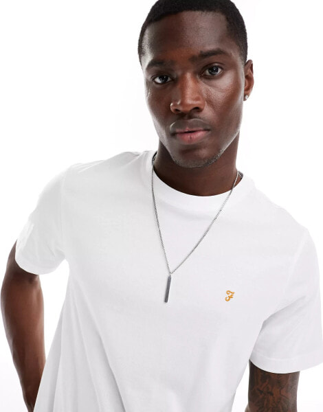 Farah Danny cotton t-shirt in white