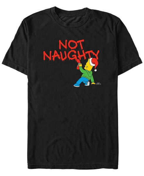 Men's The Simpsons Not Naughty from Bart Short Sleeves T-shirt