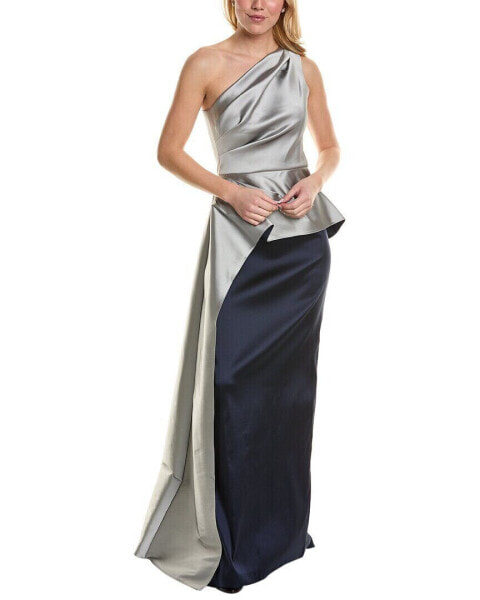 Teri Jon By Rickie Freeman One-Shoulder Gown Women's