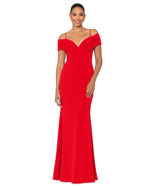 Women's Corset Off-The-Shoulder Gown