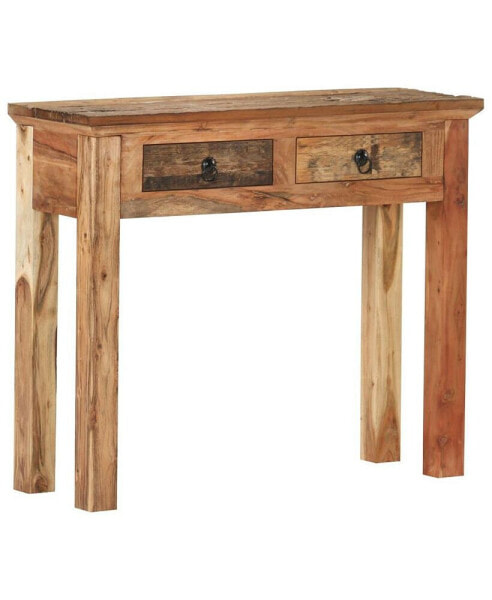 Console Table 35.6"x11.8"x29.5" Solid Acacia Wood and Reclaimed Wood