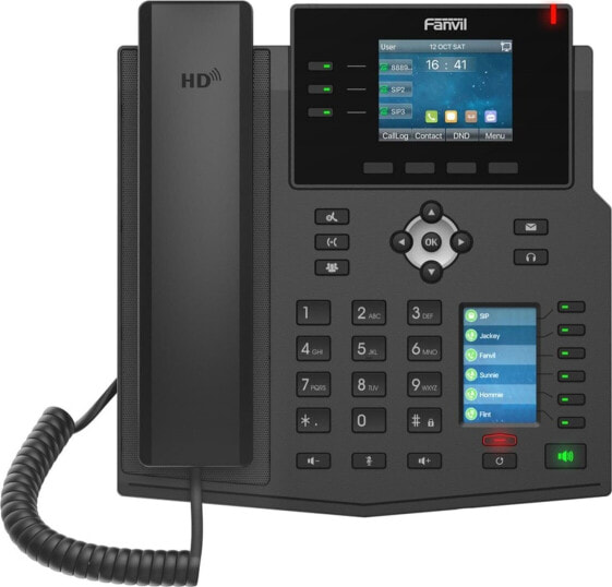 Telefon Fanvil FANVIL X4U - VOIP PHONE WITH IPV6, HD AUDIO, DUAL LCD DISPLAY, 10/100/1000 MBPS POE