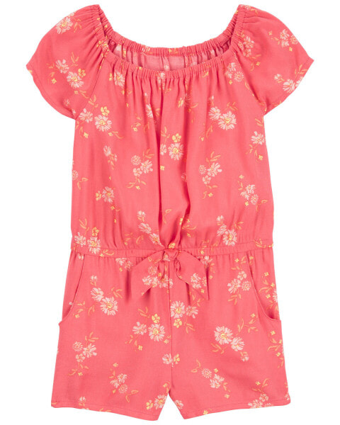 Toddler Floral Print Romper Made With LENZING™ ECOVERO™ 3T