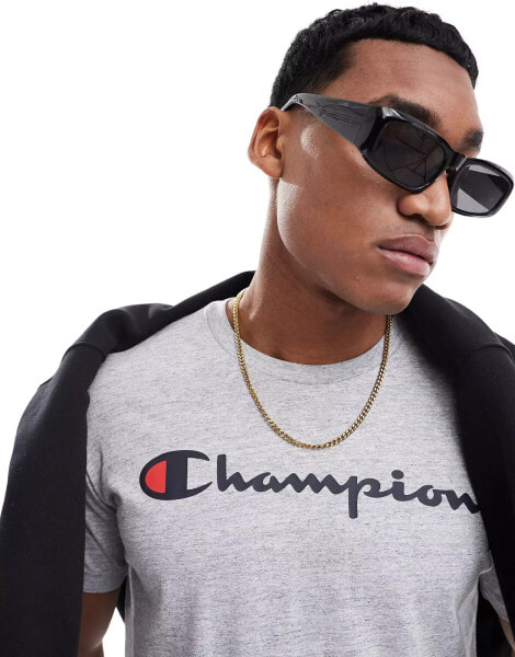 Champion chest logo t-shirt in grey