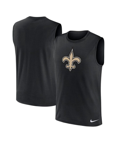 Men's Black New Orleans Saints Blitz Legend Muscle Perform Tank Top