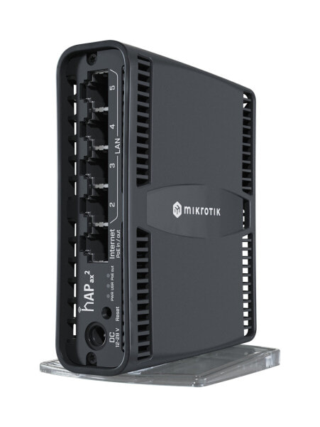 MikroTik hAP ax2 - Wi-Fi 6 (802.11ax) - Dual-band (2.4 GHz / 5 GHz) - Ethernet LAN - Black - Tabletop router