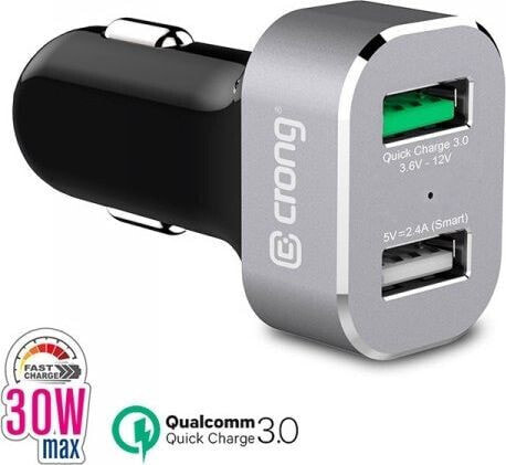 Ładowarka Crong Power 2x USB-A 3 A (CRG-PWRC-USB30-ALU)