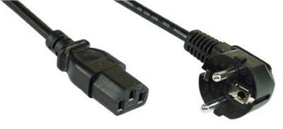 InLine power cable - CEE 7/7 angled / 3pin IEC C13 male - 2.5m