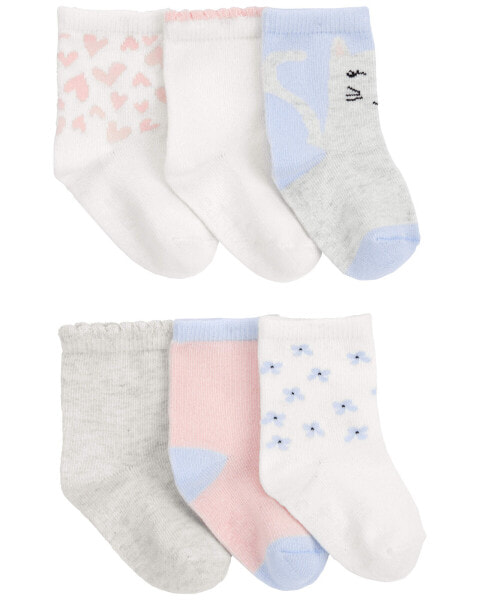 Baby 6-Pack Socks 3-12M