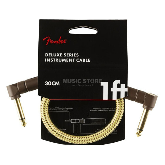 Fender Deluxe Series Instrument Cable 300mm (Tweed)