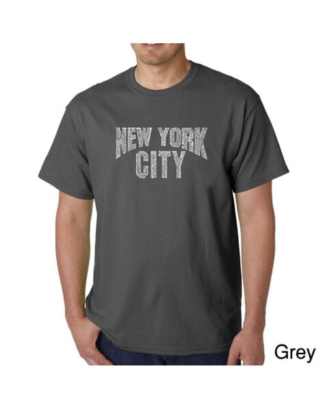 Mens Word Art T-Shirt - New York City Neighborhoods