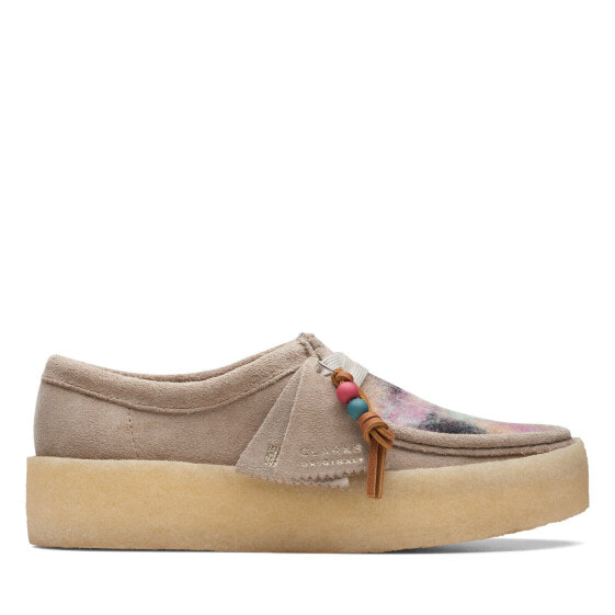 Женские туфли Clarks Wallabee Cup серого цвета