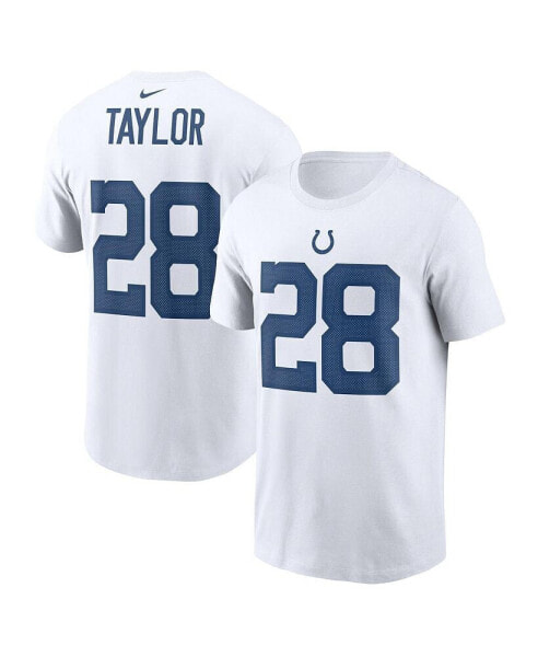 Men's Jonathan Taylor White Indianapolis Colts Player Name Number T-shirt