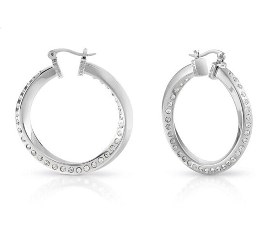 Steel hoop earrings Hoops Don`t Lie JUBE01486JWRH