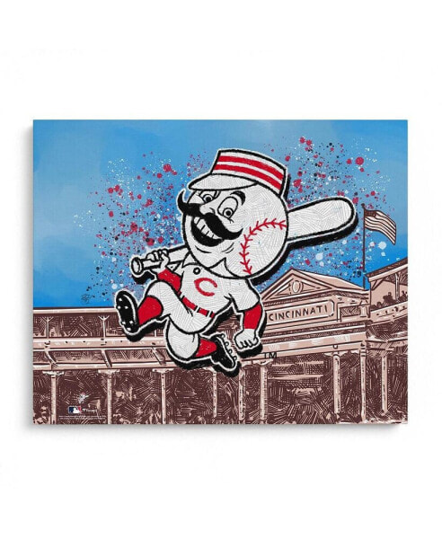 Cincinnati Reds Unsigned 16" x 20" Photo Print - Designed by Artist Maz Adams