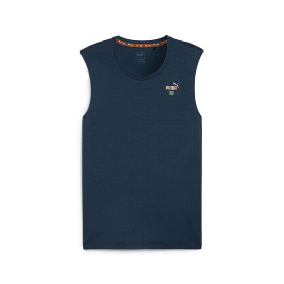 Puma First Mile X Crew Neck Athletic Tank Top Mens Blue Casual Athletic 5250071