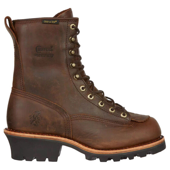 Chippewa Super Dna 8 Inch Waterproof Steel Toe Work Mens Brown Work Safety Shoe